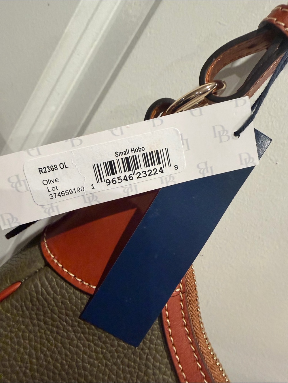 Dooney & Bourke Pebble Grain Small Hobo Shoulder Bag - Olive - Picture 7 of 12